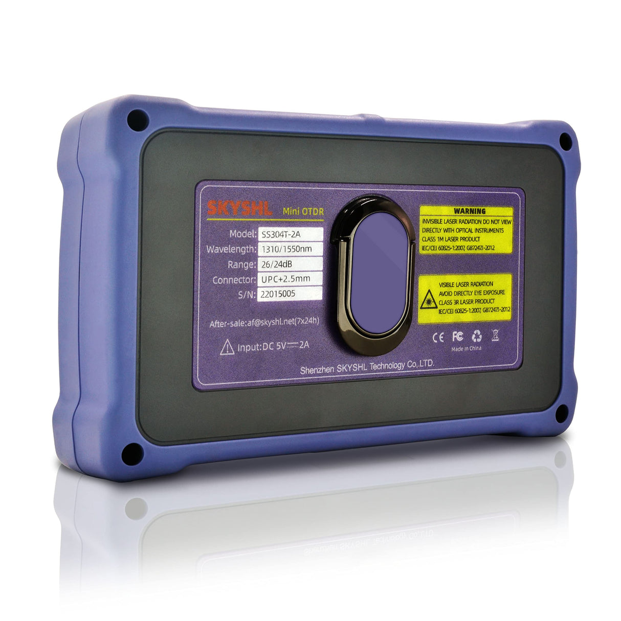 SKYSHL 1310nm/26dB+1550nm/24dB Probador de Fibra OTDR (Incorporado OPM+OLS+VFL+Rastreador RJ45+Event Map) SM Reflectómetro Óptico en el Dominio del Tiempo (SC+FC+ST+LC UPC&APC)-SS304T-2A