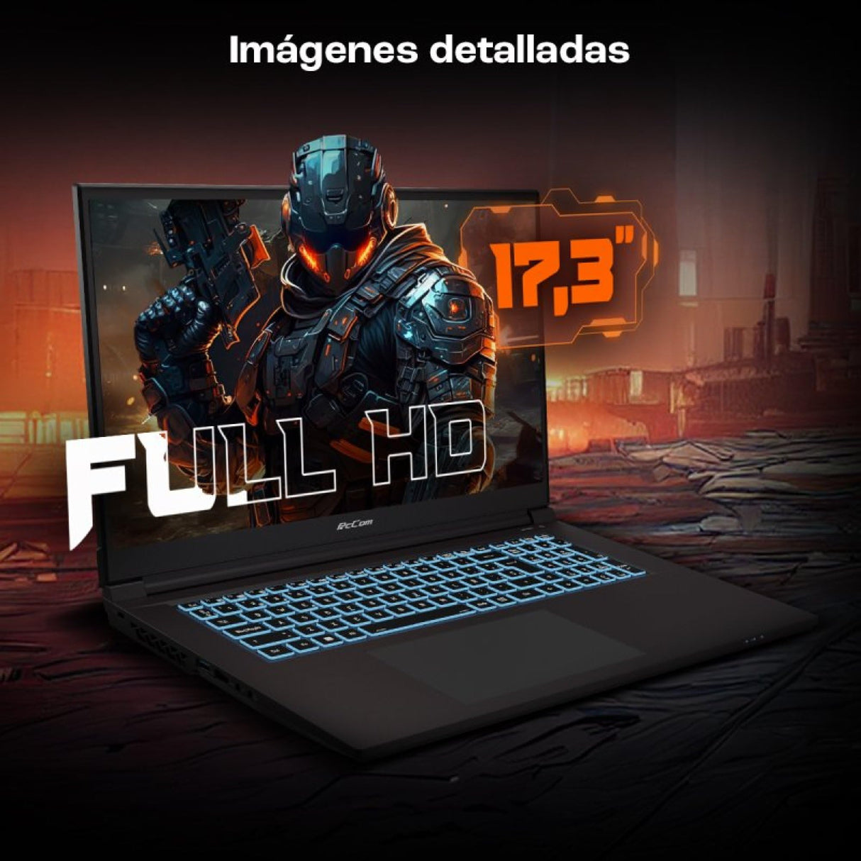 PcCom Laptop Revolt 4060 17,3" 32 GB RAM 1 TB SSD Nvidia Geforce RTX 4060
