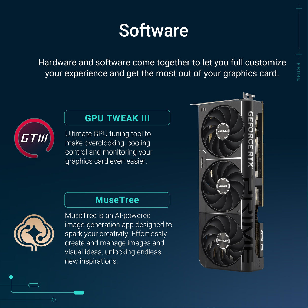 ASUS Prime GeForce RTX 5080 OC Edition 16GB GDDR7 Tarjeta gráfica Compatible con SFF (PCIe 5.0, 16 GB GDDR7, HDMI/DP 2.1, 2.5 Ranuras, Ventiladores Axial-Tech, cámara de Vapor, BIOS Dual)