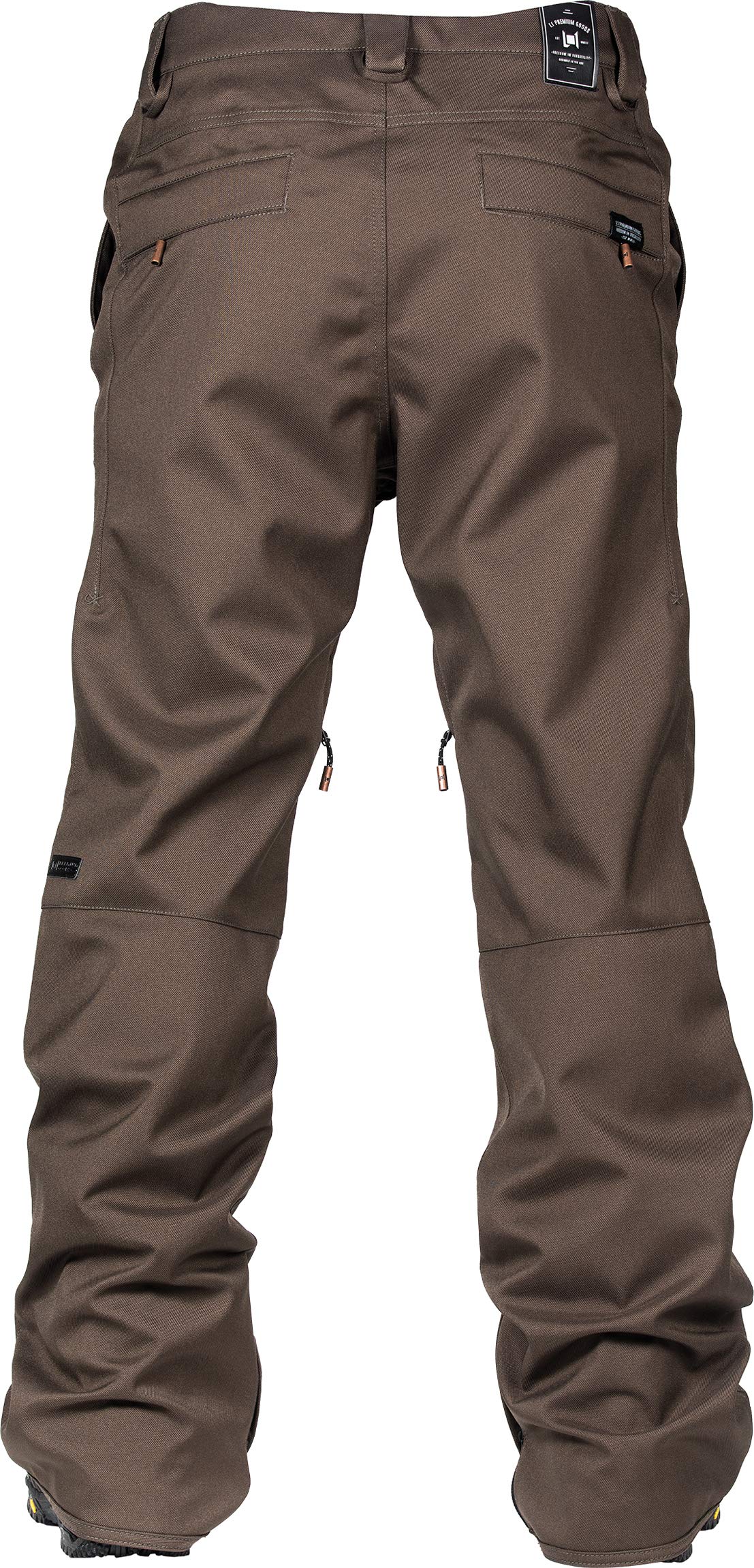 L1 Premium Goods 21 - Pantalones Chinos para Hombre, Impermeables, Transpirables, Pantalones de Snowboard para Hombre, Hombre, Pantalones para Nieve, Espresso, Large