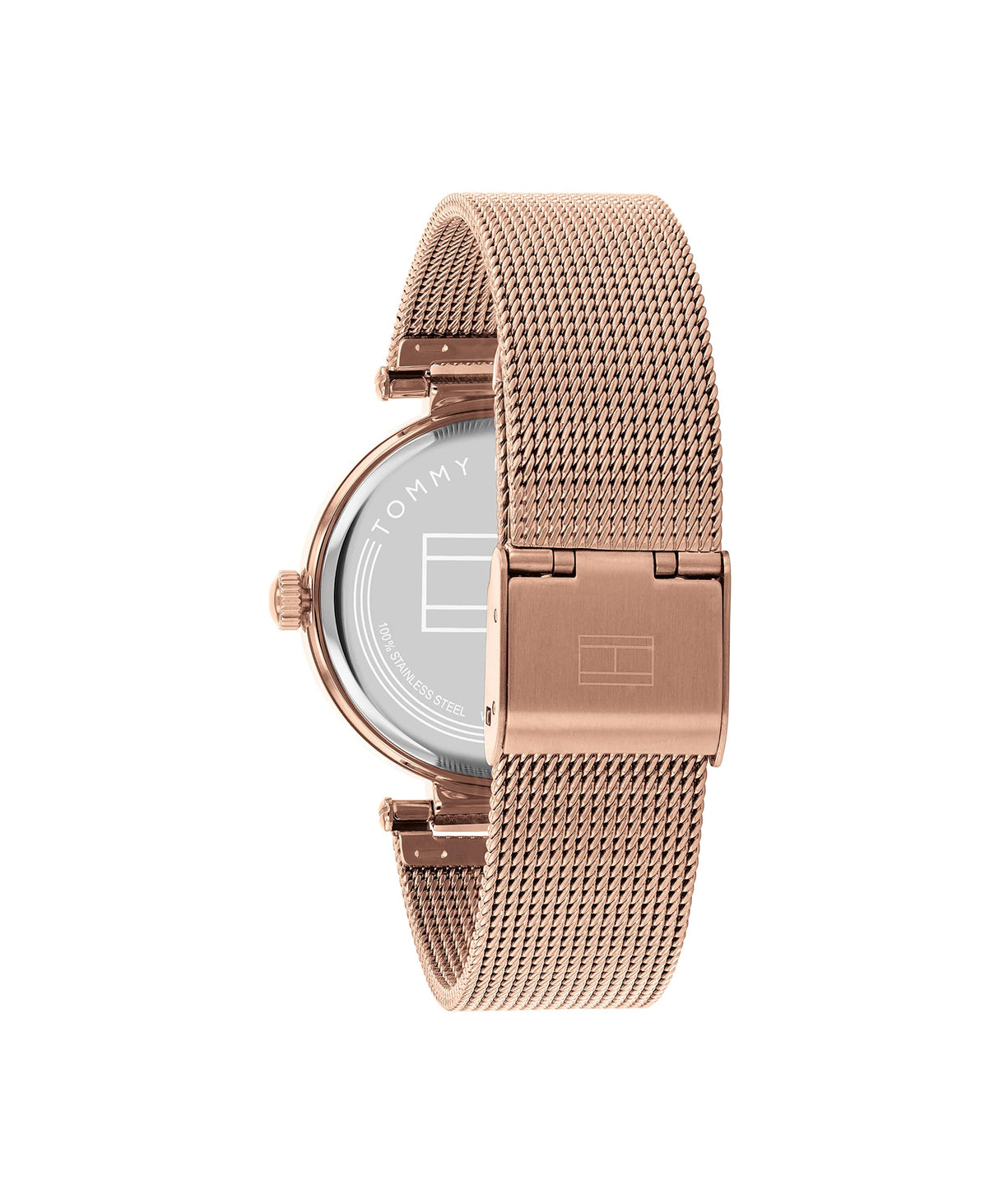 Tommy Hilfiger Reloj Analógico de Cuarzo para Mujer con Correa de Malla de Acero Inoxidable de Oro Rosa - 1782508