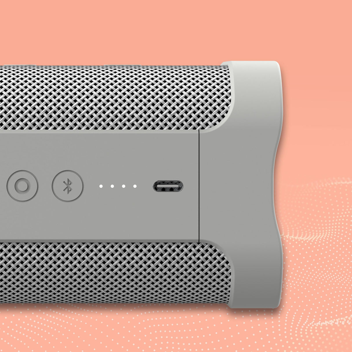 Skullcandy Terrain Altavoz Portátil Inalámbrico con Bluetooth, Impermeabilidad IPX7, 14 Horas de Batería, True Wireless Stereo y Correa Integrada para Viajes y Uso en Exteriores - Hueso/Naranja