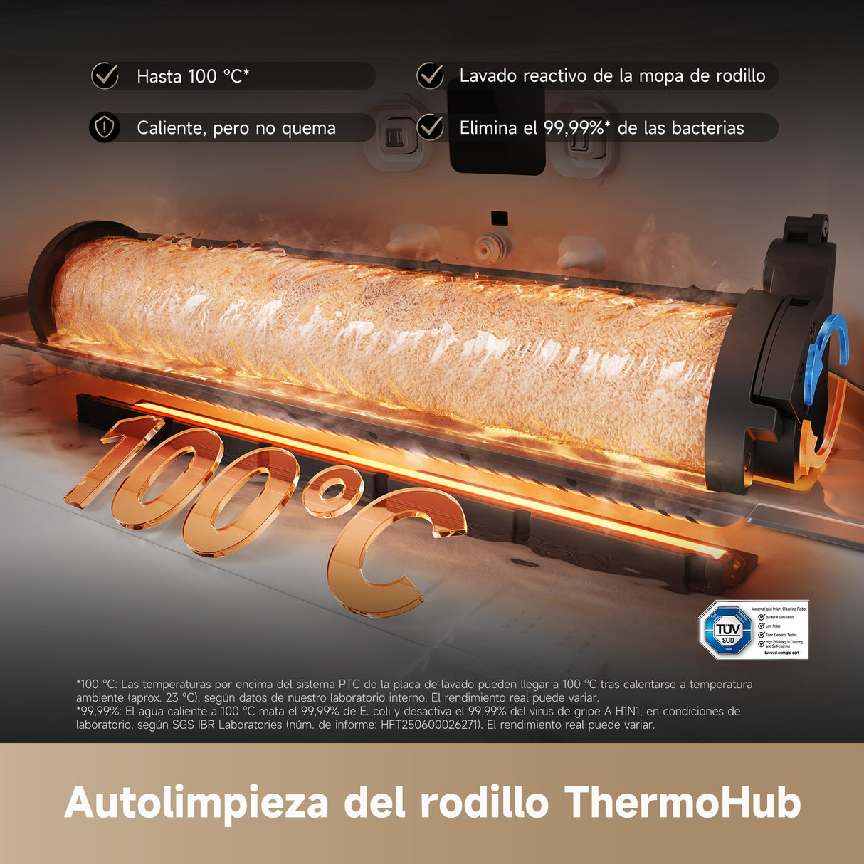 Dreame Aqua10 Ultra Roller Complete, Robot Aspirador, Autolimpieza del Rodillo, Supera Obstáculos de 8 cm, Vaciado Automático, 30.000 Pa de succión, Control Inteligente por Voz