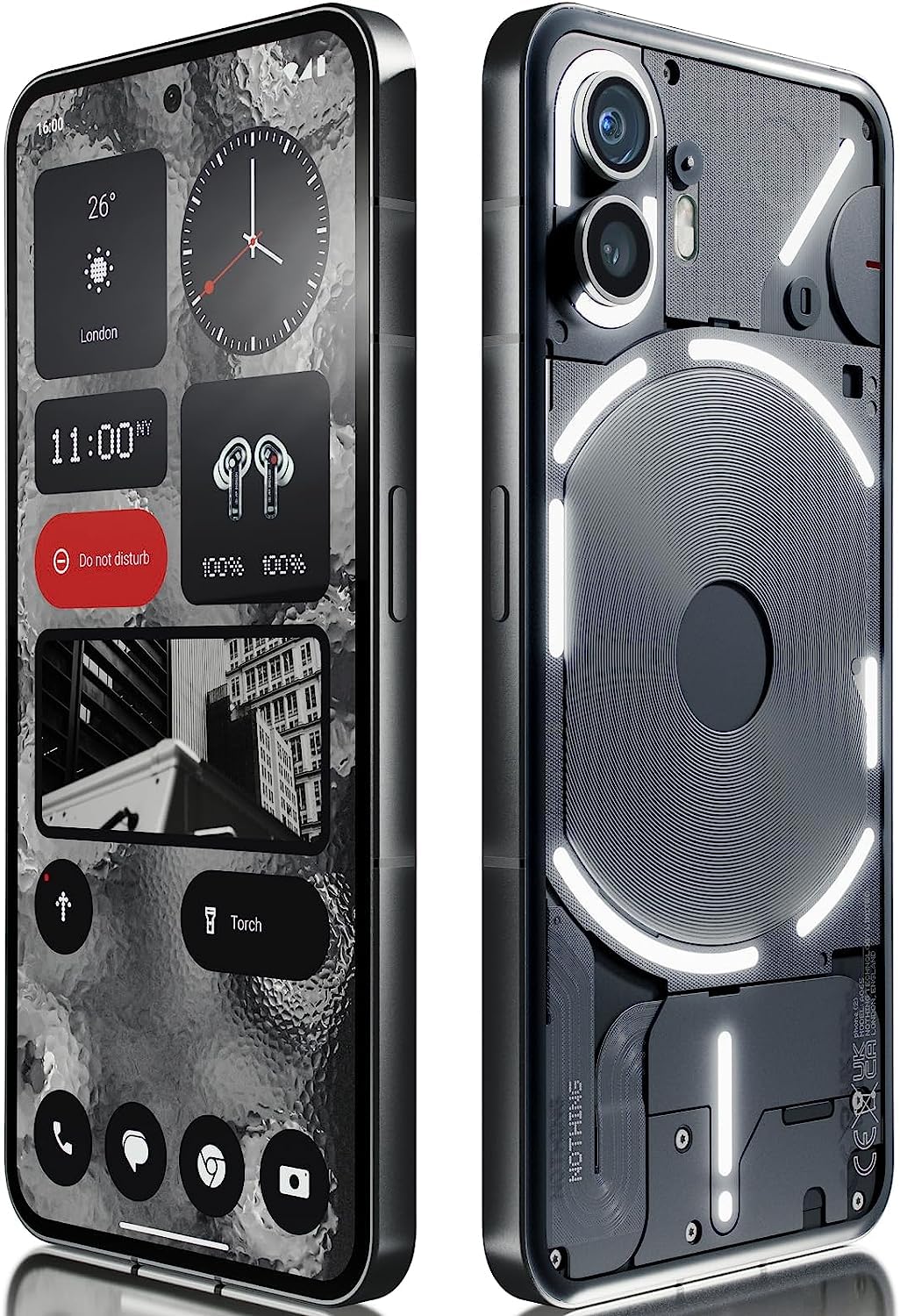 Nothing Phone (2): 512GB+12GB RAM, Glyph Interface, Nothing OS 2.0, cámara doble 50MP, OIS, pantalla LTPO OLED 6,7”, batería 4700 mAh, resistente al agua IP54, Android Móvil libre, Gris oscuro
