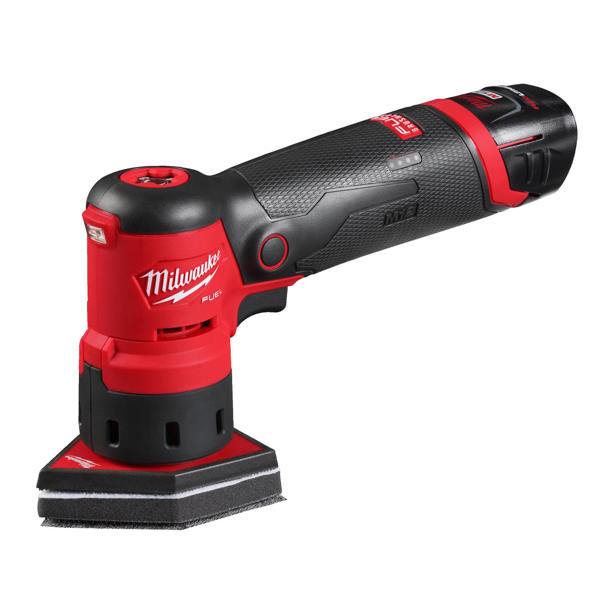 Milwaukee - Lijadora excéntrica inalámbrica M12 FUEL FDSS-422X con bandeja de lijado en forma de penta, 12 V, 4 Ah