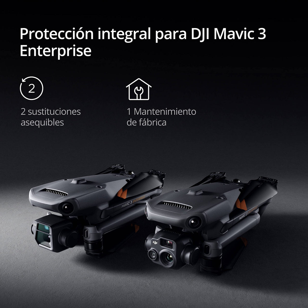 DJI - Pack básico de Tranquilidad Mavic 3E - Dron con cámara Gran Angular con CMOS 4/3, Obturador mecánico, Zoom híbrido 56×, posicionamiento centimétrico con RTK y un Altavoz de Alto Volumen