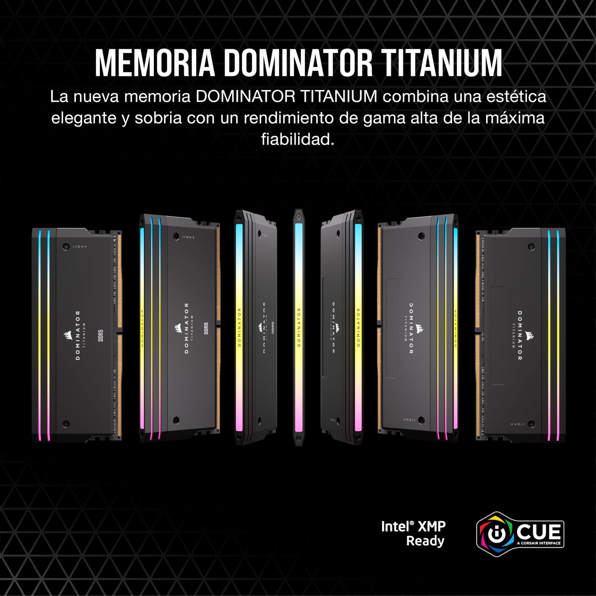 CORSAIR Dominator Titanium RGB DDR5 RAM 96GB (4x24GB) DDR5 6000MHz CL30 Intel XMP Memoria de Ordenador Compatible con iCUE - Negro (CMP96GX5M4B6000C30)