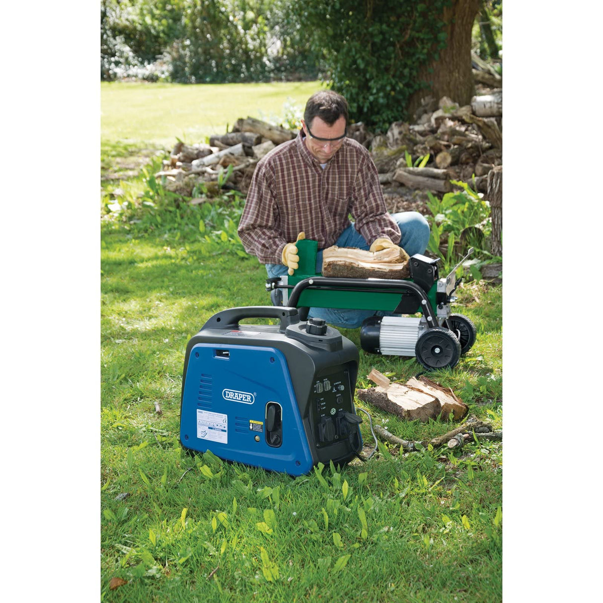 Draper dgi2000 Generador Eléctrico de Gasolina, color azul