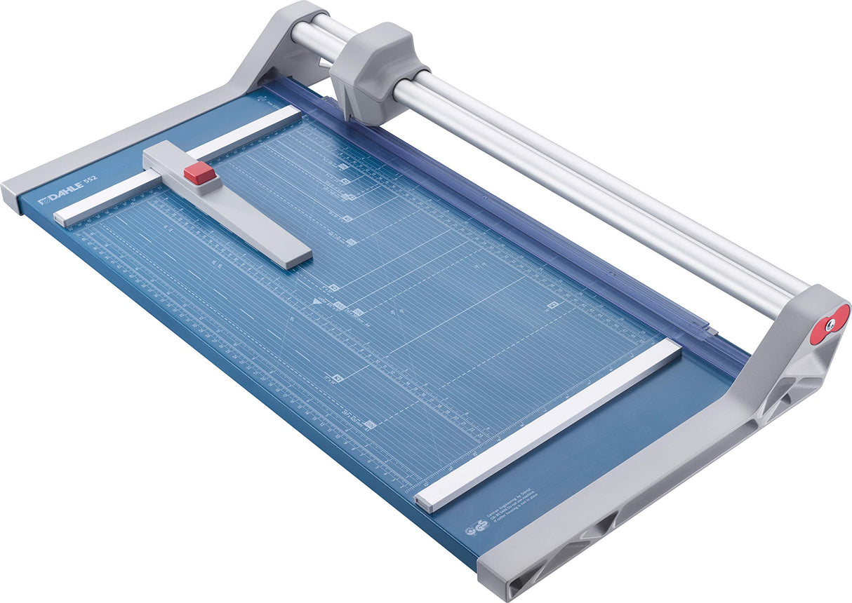 Dahle 552 Guillotina profesional A3 autoafilable, doble barra guía, pinza automática, cuchilla con protección de seguridad