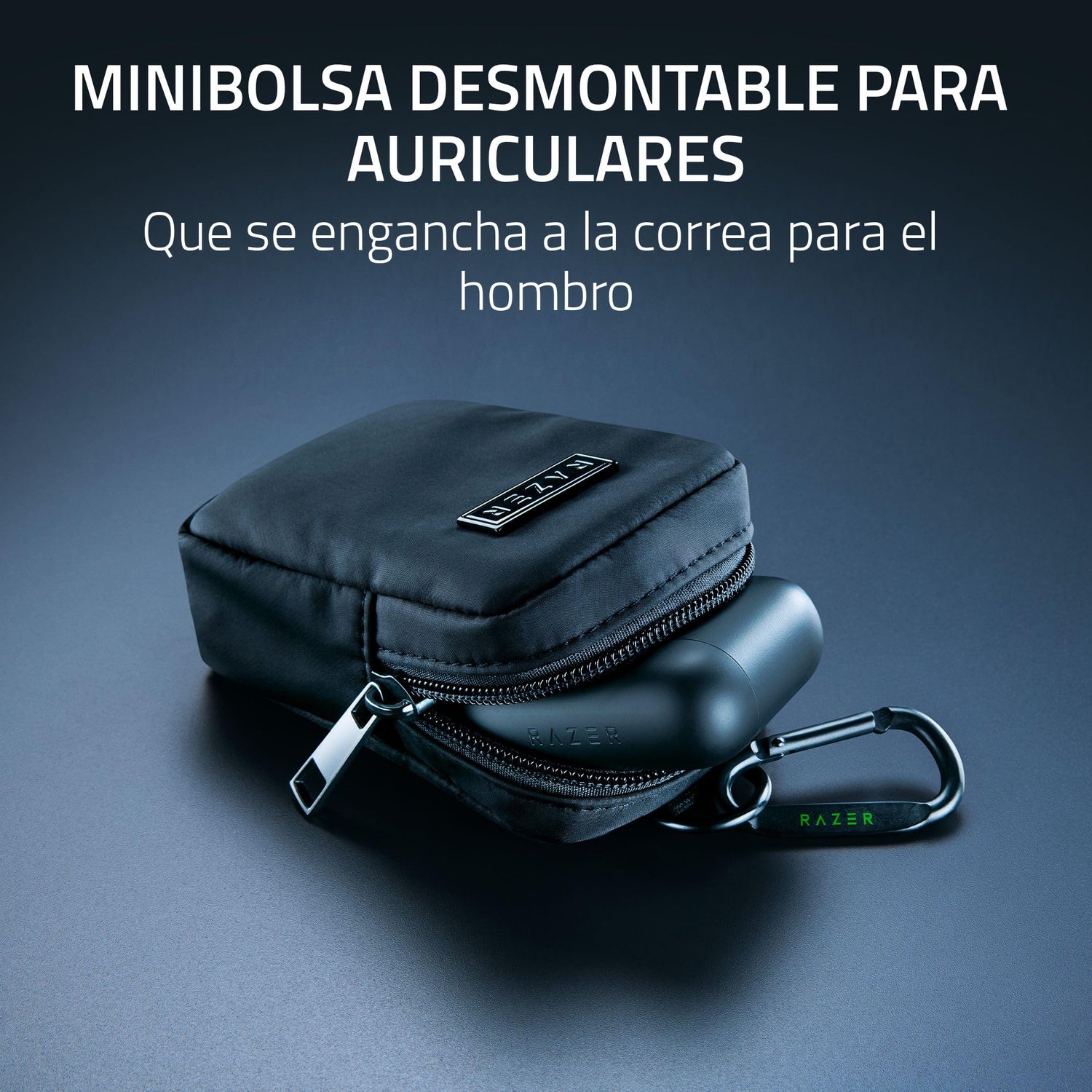 Razer Xanthus Crossbody Bolsa - Se adapta a Kishi, Steam Deck, Nintendo Switch - Nylon repelente al agua - Minibolsillo desmontable para auriculares - 3 bolsillos externos y 3 internos