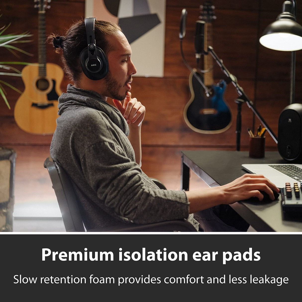 AKG K371 - Auriculares de Diadema Plegables Negro