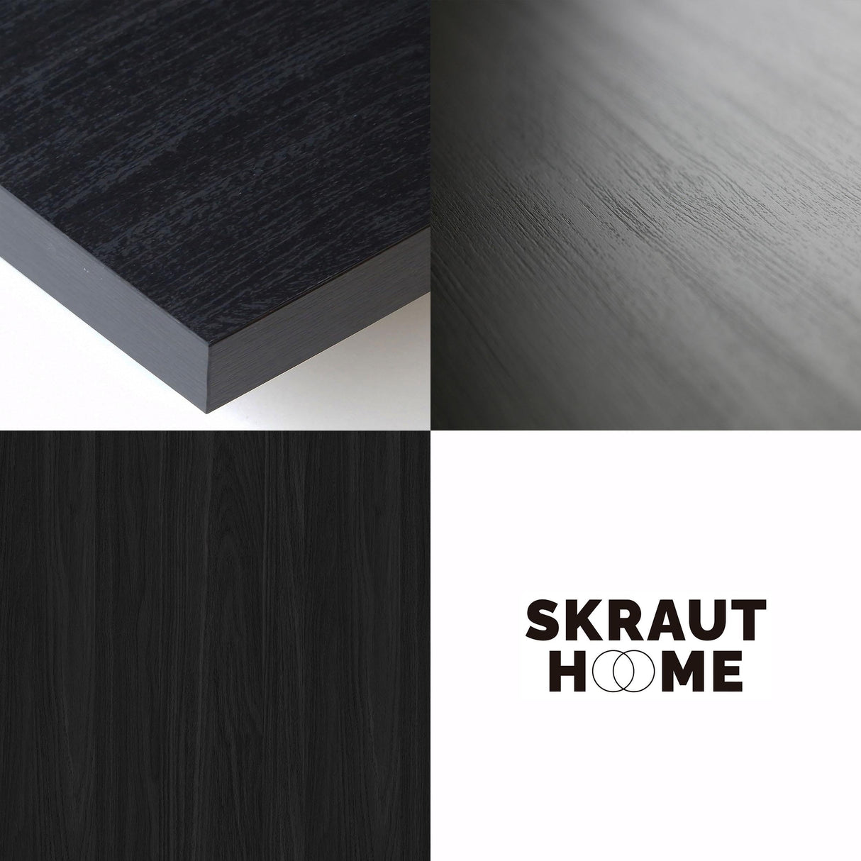 Skraut Home | Mueble TV | Televisión | Muebles de salón, almacenaje | 200x57x35cm | para TV hasta 80" | Chimenea eléctrica | Diseño Industrial | Estilo Moderno | Negro