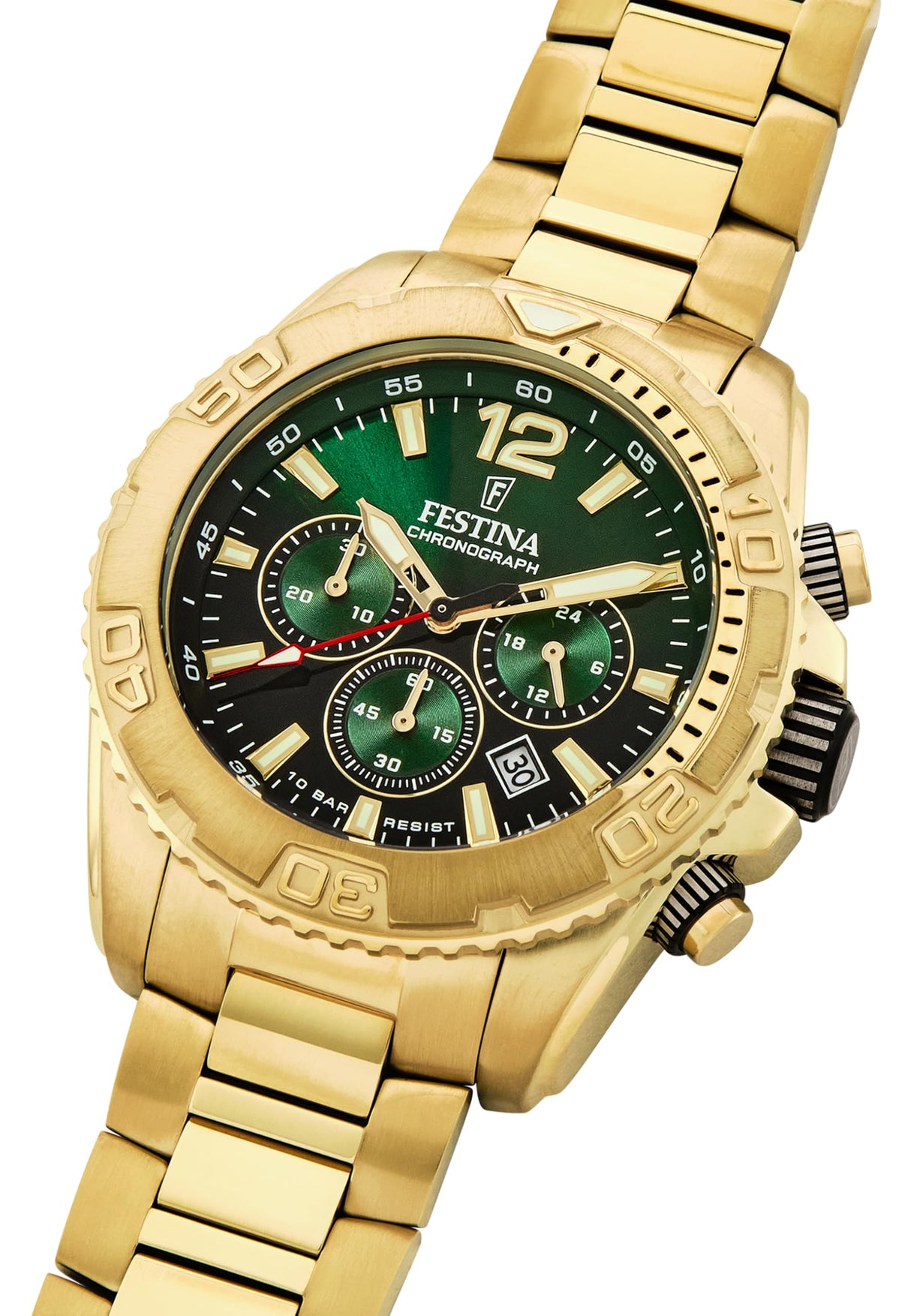 Reloj FESTINA para Hombre F20684/3 Timeless Chronograph Caja de Acero Inoxidable 316l Dorado Correa de Acero Inoxidable 316l Dorado