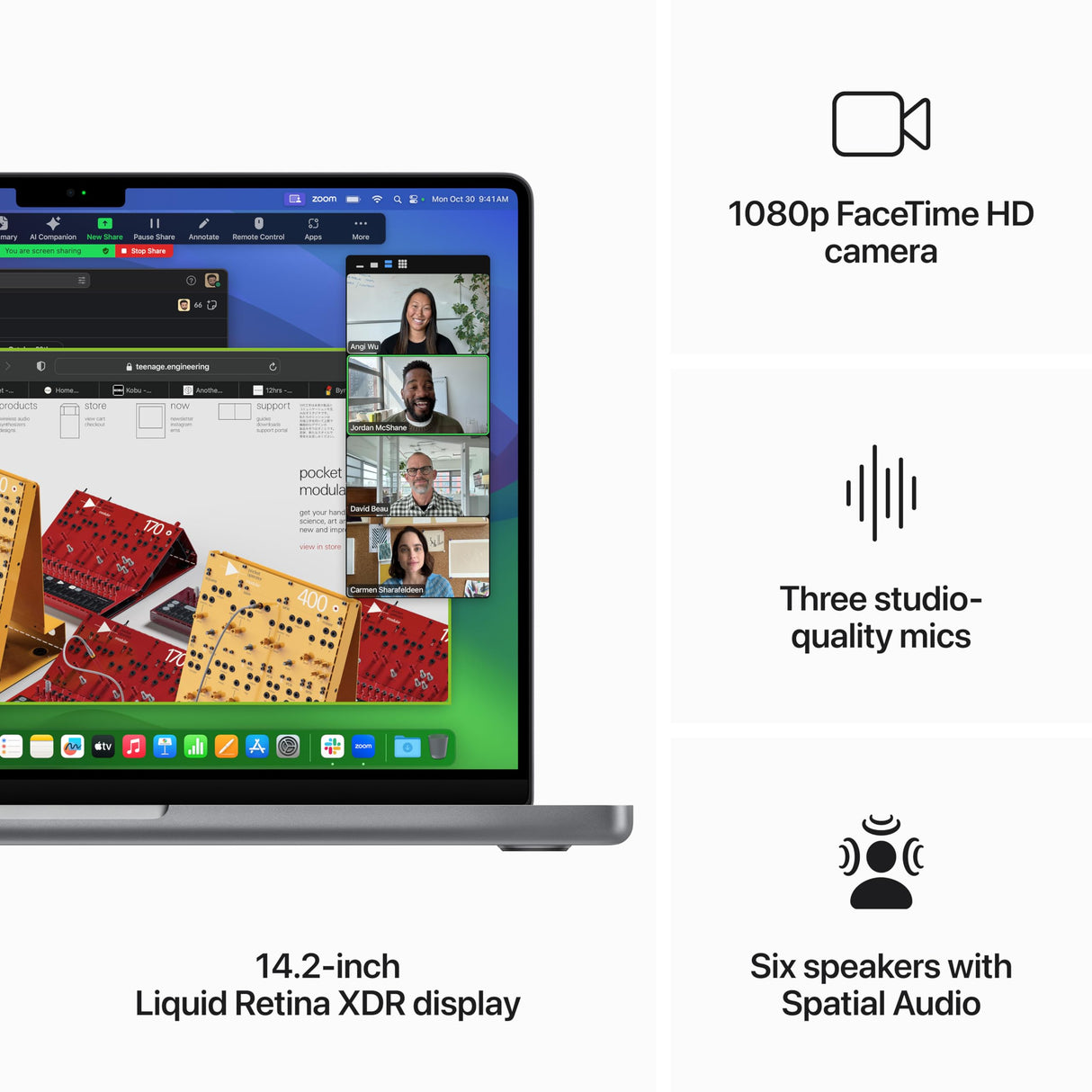 Apple 2023 MacBook Pro Portátil con Chip M3 MAX: CPU de 14 núcleos, GPU de 30 núcleos, Pantalla Liquid Retina XDR de 14,2 Pulgadas, 36 GB de Memoria unificada, 1 TB de SSD, Plata