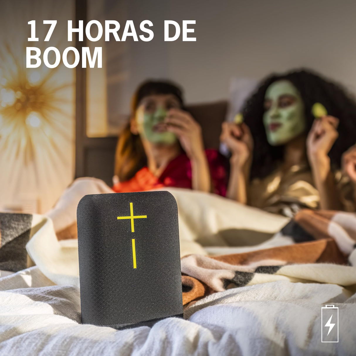 Ultimate Ears EPICBOOM, Altavoz Bluetooth portátil inalámbrico, Graves potentes, Sonido de 360 Grados, EQ adaptativo, Impermeable IP67, Flota, 17 Horas de batería, Radio de acción 6 m, USB C, Negro