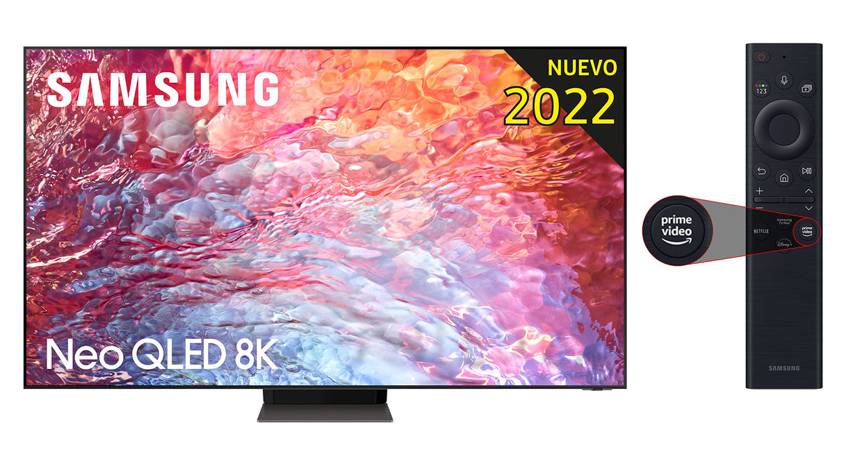 Samsung TV Neo QLED8K 2022 75QN700B-SmartTV de 75"con Resolución8K,Quantum Matrix Technology Pro,Procesador Neural8K Lite con Inteligencia Artificial,Quantum HDR2000,60W Dolby Atmos y Alexa Integrada