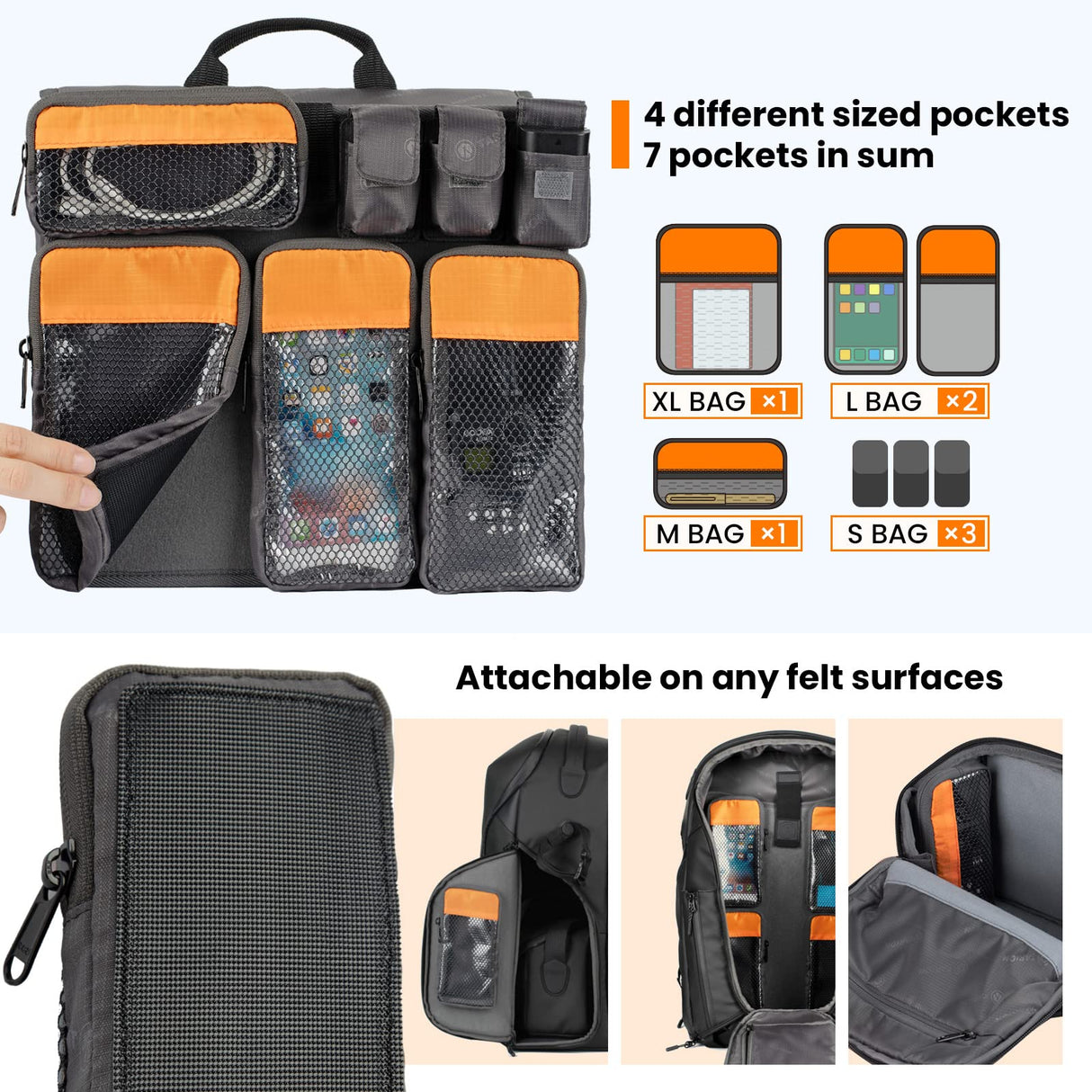 TARION ZONE Mochila para cámara Bolsa para cámara de gran capacidad con compartimento para computadora portátil de 15.6 '' Mochila profesional impermeable para fotografía