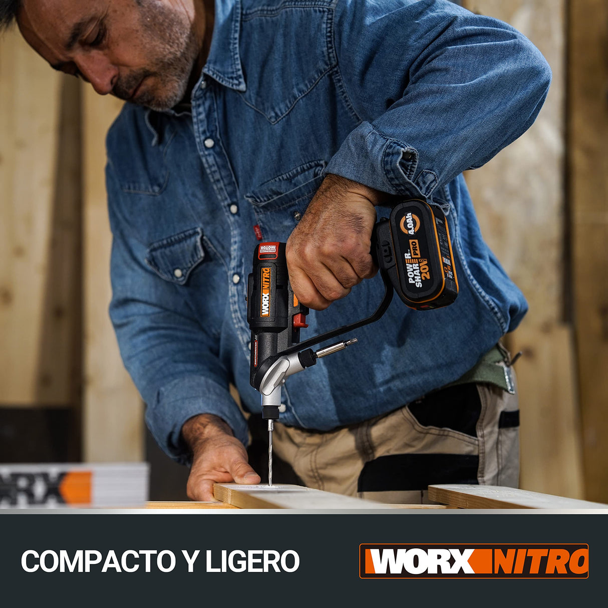 WORX Taladro atornillador 20V | PowerShare |WX177-1 batería 2Ah