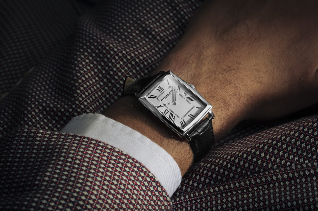 Raymond Weil Reloj Toccata, 5425 -STC-00300, rectángulo, Cuarzo para Hombre Blanco