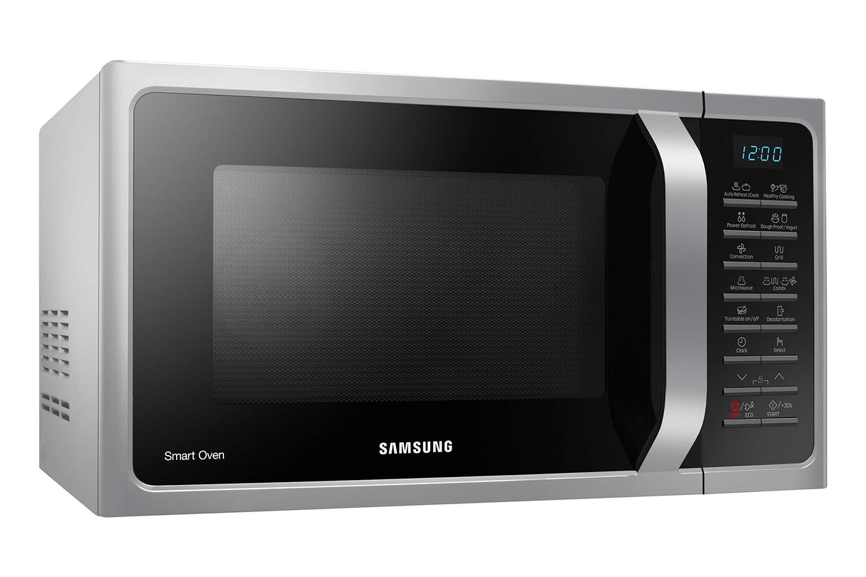 SAMSUNG Microondas MC28H5015CS (Encimera, Microondas combinado, 28 L, 900W/1500W, Botones, Aluminio, con Grill acero inoxidable ) Color plata y negro