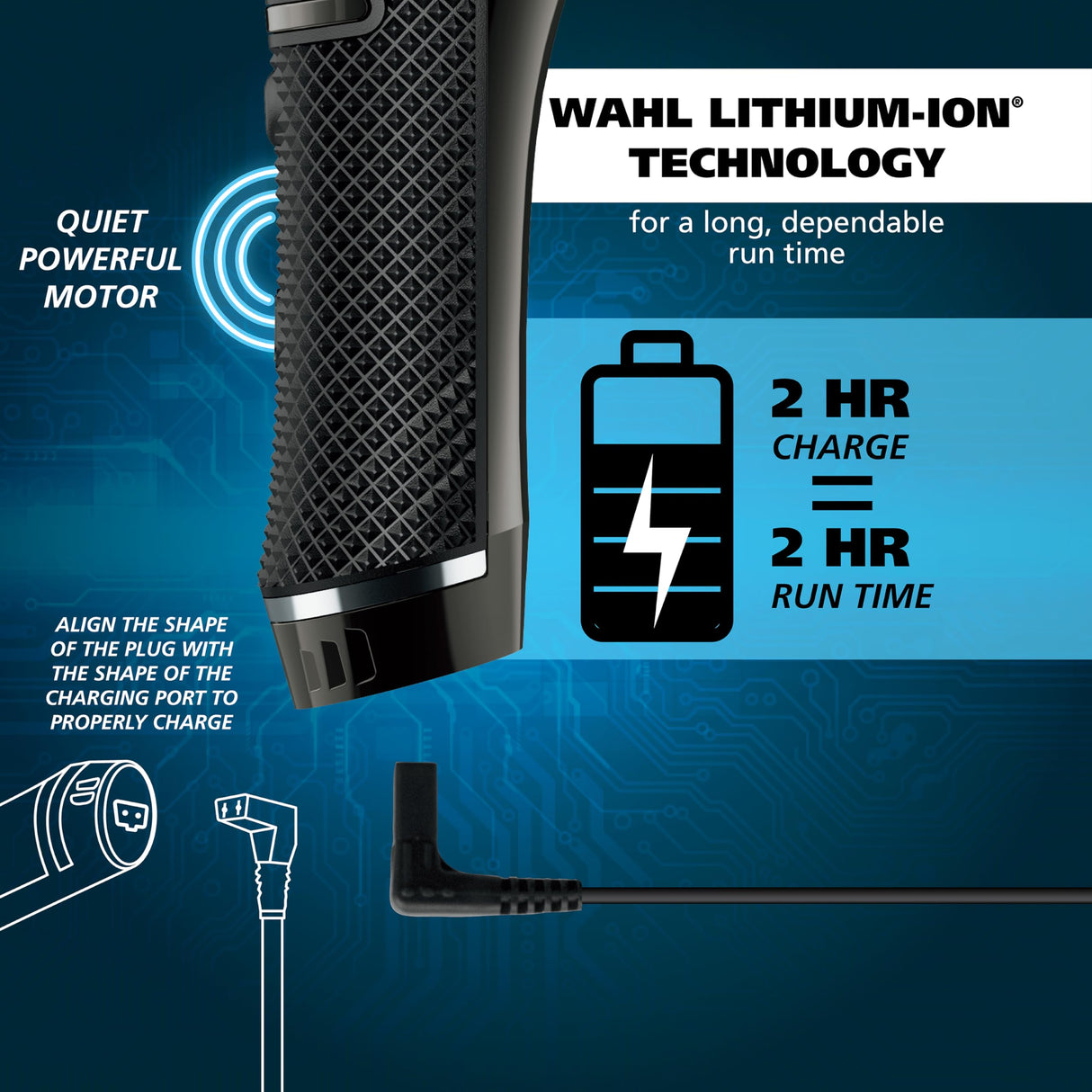 Wahl Pro Series High Visibility Trimmer, Cuchilla de Corte Cercano, Ion-Litio, Cortabarba totalmente lavable, Kit de Aseo, Cabezales Intercambiables, Profesional, Sin Cable, Corte Cercano