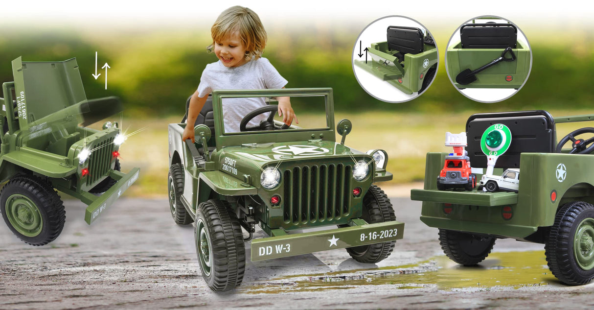Jeep Willys MB Army Vert 12V