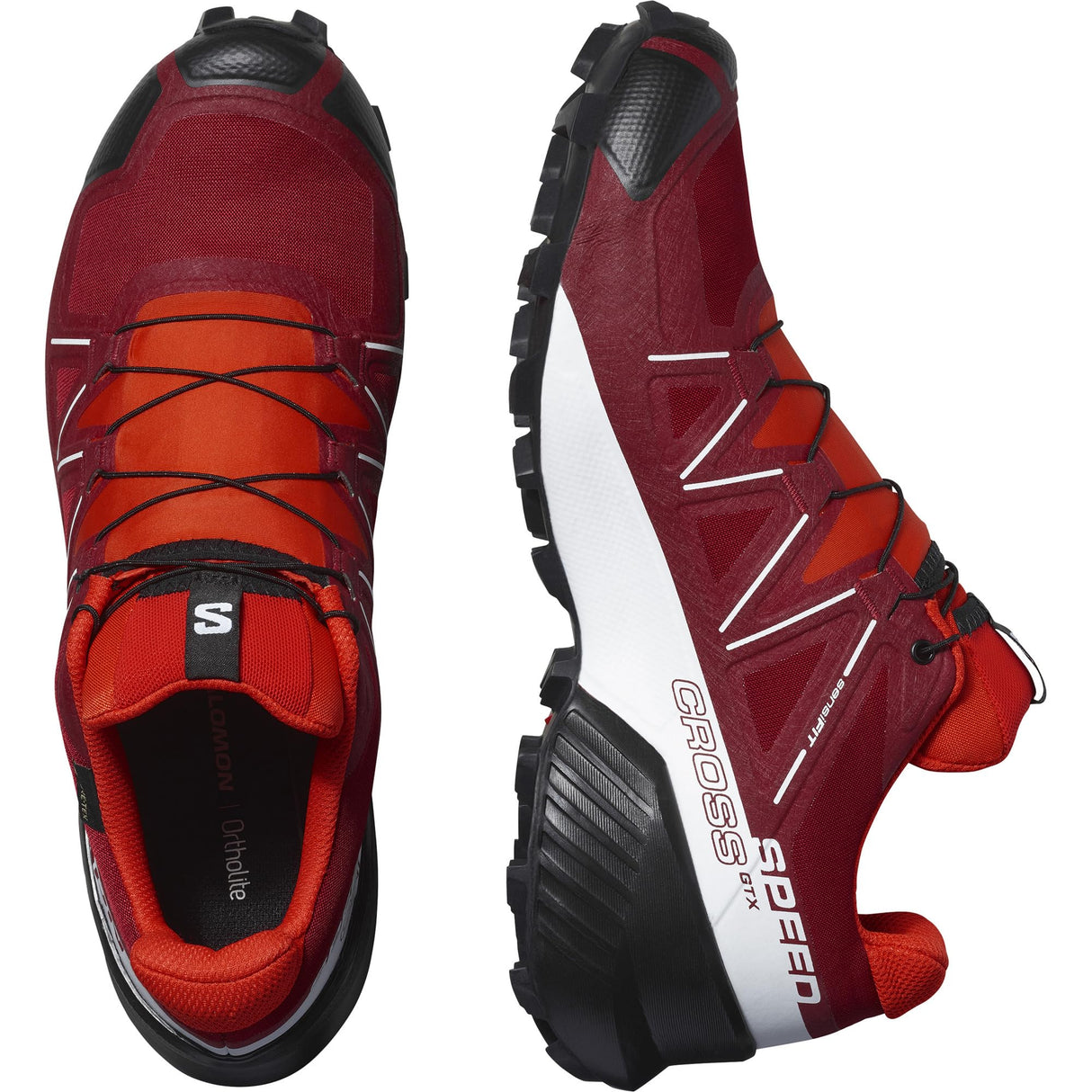 SALOMON Speedcross Gore-tex, Zapatillas de Trail Running Hombre, Red Dahlia White Black, 42 2/3 EU