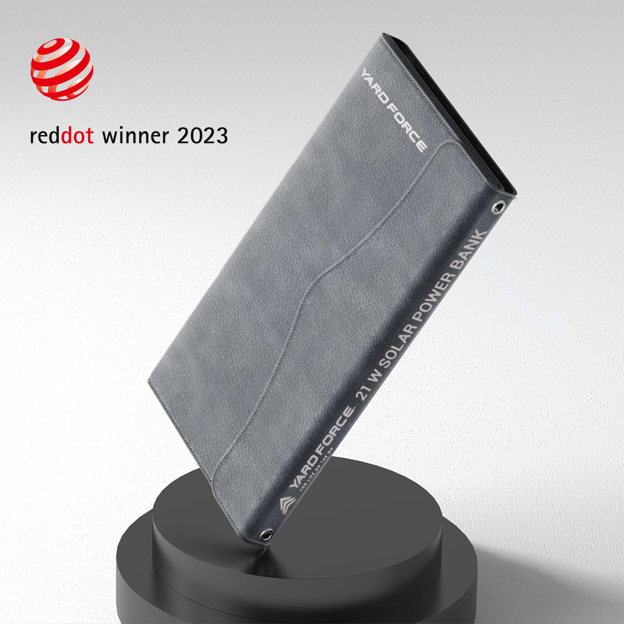 Yard Force Cargador Solar portátil de 21 W con 2 Puertos USB, batería incorporada de 13000 mAh, para Cargar Dispositivos USBiPhone, Android, MacBook, LX PB21, Negro