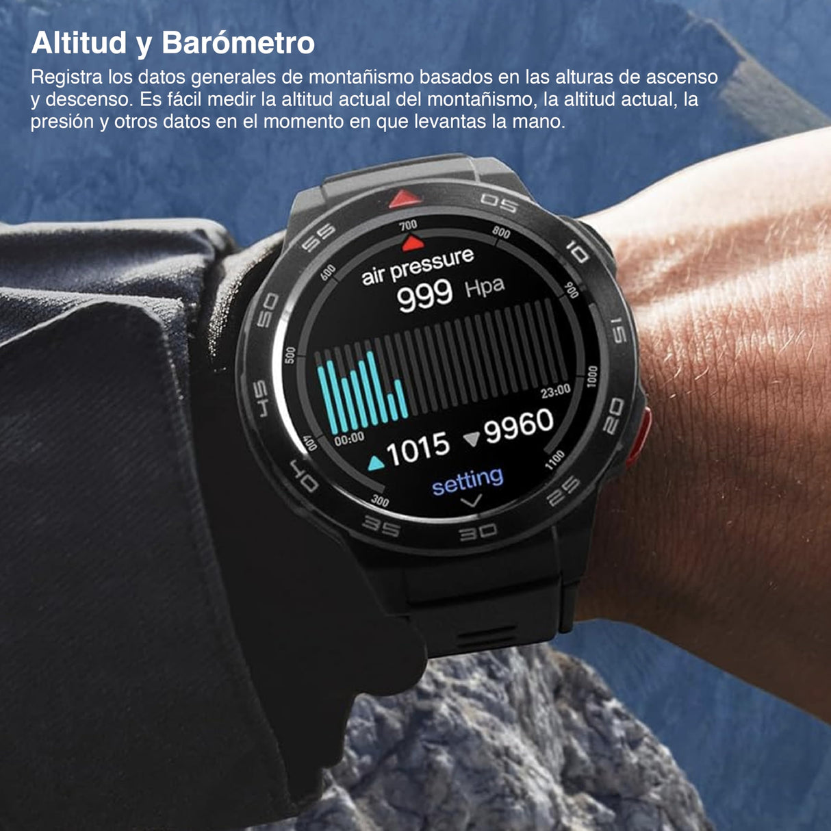 Mibro Reloj inteligente GS Pro (negro) - Pantalla Amoled de 1.4 pulgadas, llamadas Bluetooth, duración de la batería de 20 días, impermeable 5 ATM, posicionamiento GPS, 105 modos deportivos, monitoreo