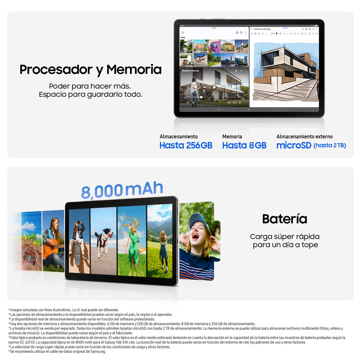 Samsung Galaxy Tab S10 Lite 128 GB - Tablet con IA, Incluye S Pen, 6 GB Memoria, Pantalla 10,9", Batería de Larga Duración, Gris, Garantía del Fabricante 3 Años + 1 Año Extra (Versión Española)