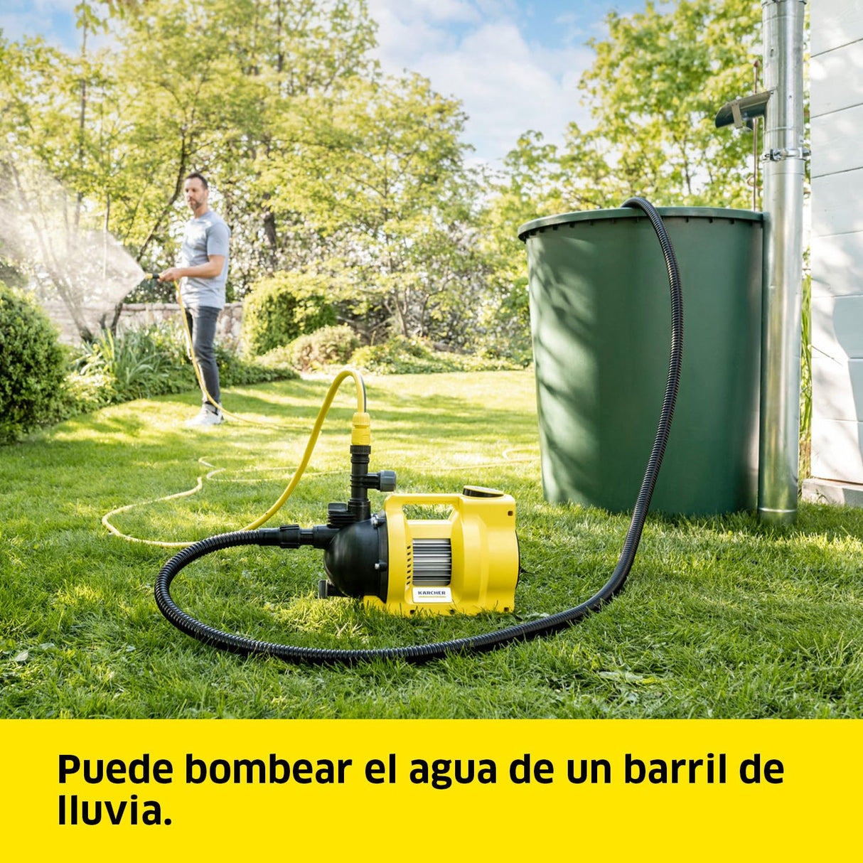 Kärcher BP 5.000 Garden Set Plus Bomba de Jardín, Caudal máx.: 5.000 l/h, Altura de Impulsión: máx. 40 m, Altura de Aspiración: máx. 8 m, Potencia de Motor: 650 Watt, Presión: máx. 4 bar