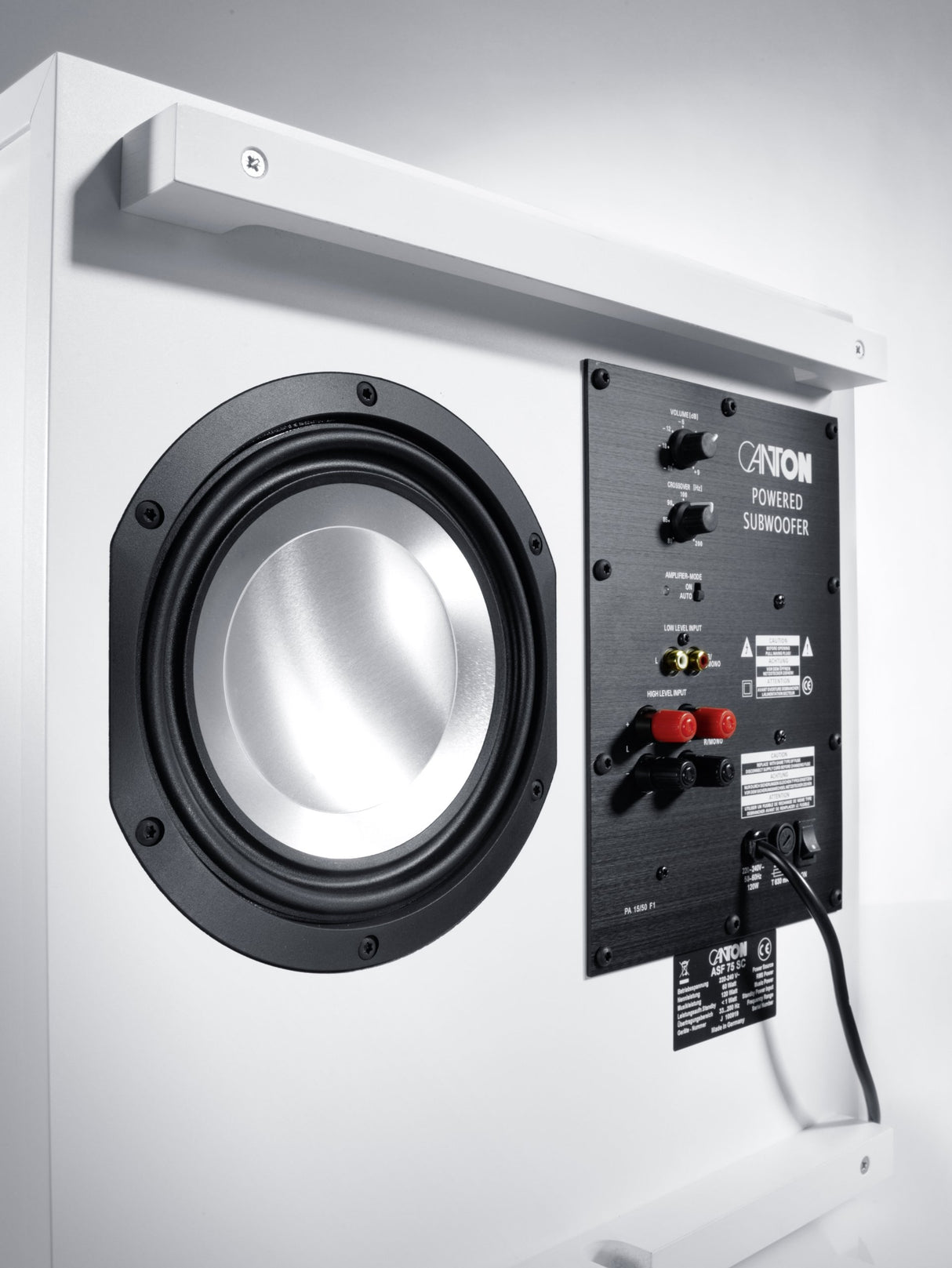 Canton ASF 75 SC - Subwoofer reflector de graves (60 y 120 W), color negro