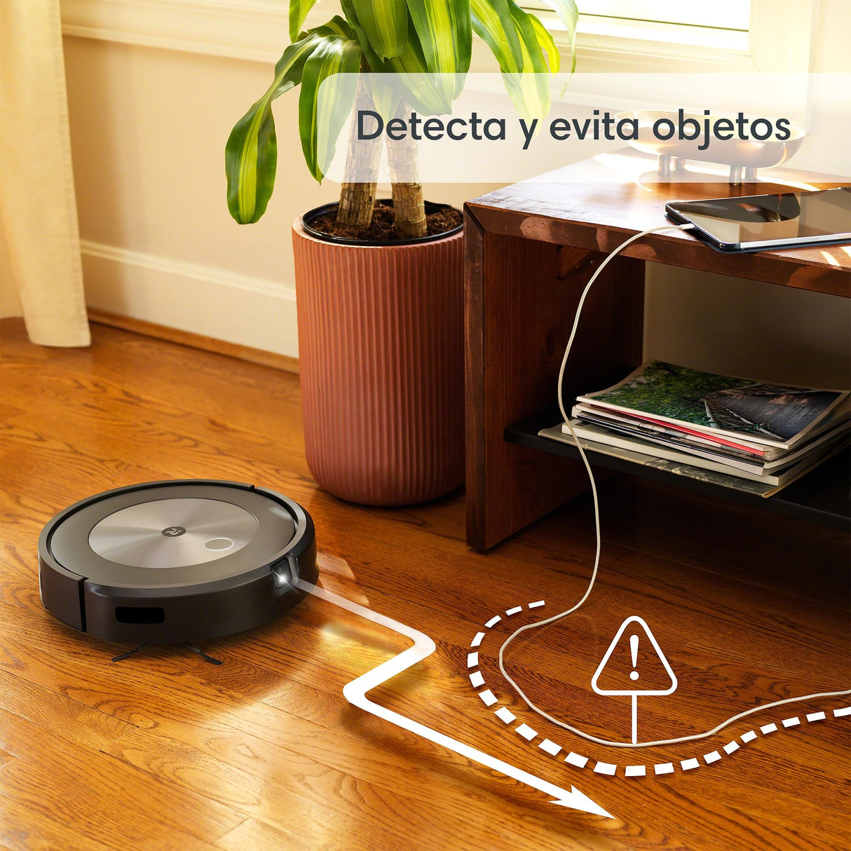 Robot Aspirador y friegasuelos 2en1 Roomba Combo j5+ con autovaciado Suciedad - Detección Suciedad - Ideal Mascotas - Mapeo avanzado - Detecta y Evita Objetos - Recarga y reanuda - Control Voz y App