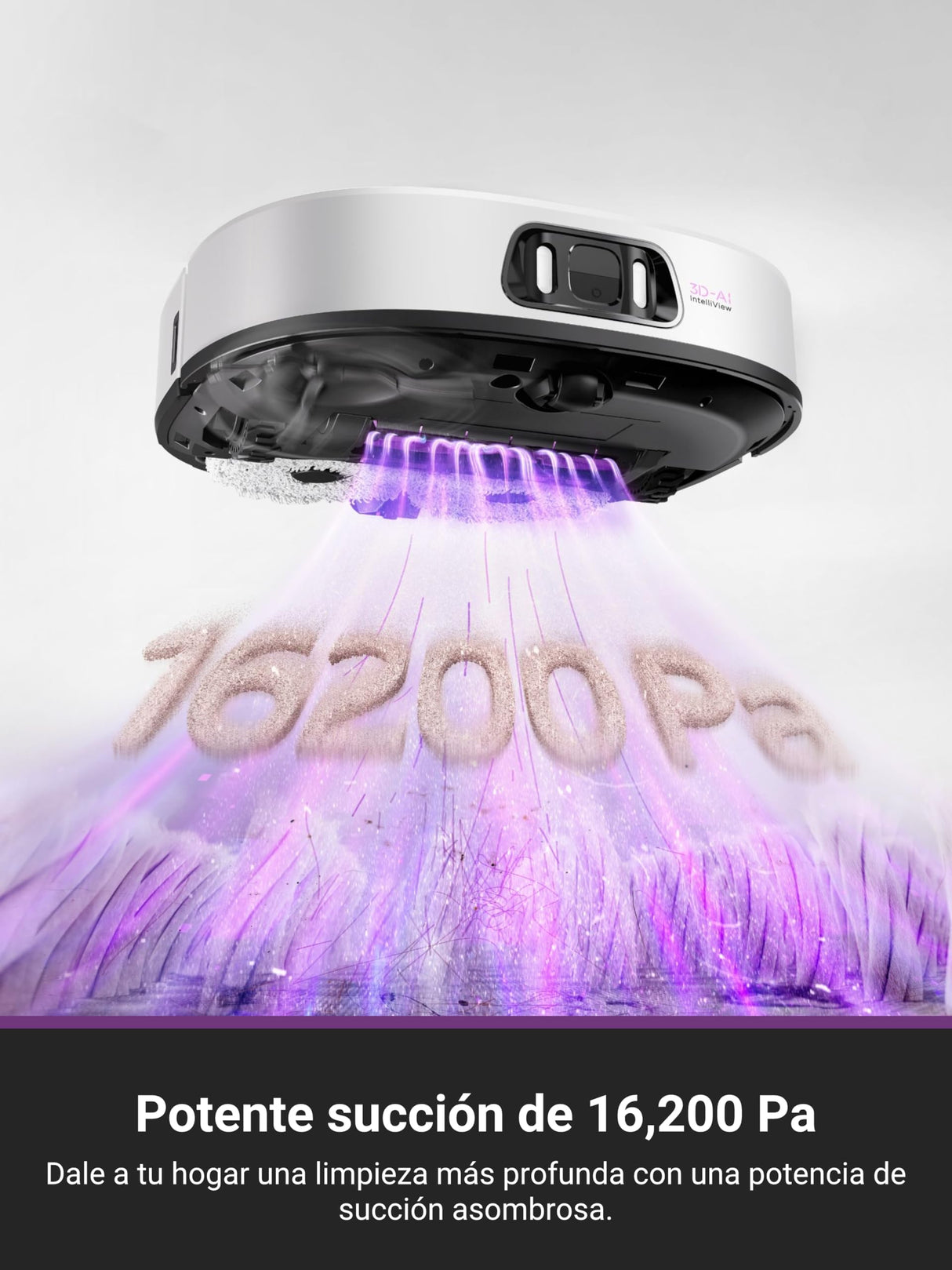 Eureka J15 Pro Ultra Robot Aspirador, 16200Pa Robot Aspirador y fregasuelos, Anti-enredos de Pelo, 75℃ Lavado con mopa de Agua Caliente, mapeo impulsado por AI, Limpieza de Bordes, Autolimpieza