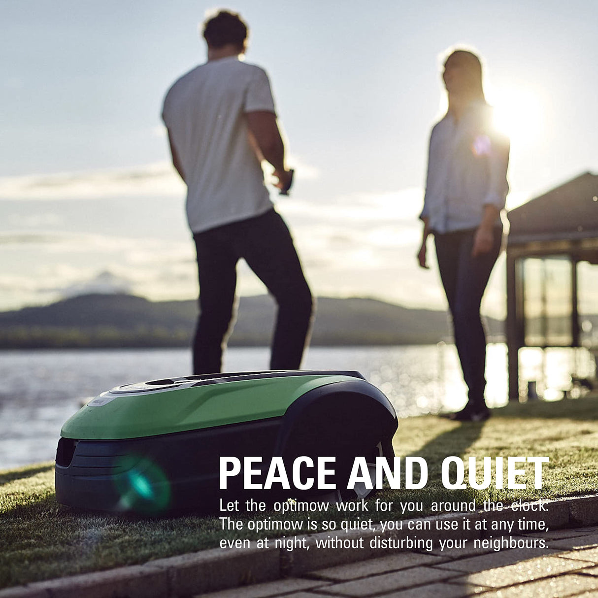 Greenworks Optimow 15 Robot cortacésped para césped de hasta 1500 m2 con 35% de Pendiente, Ultra silencioso, Control 4G, fácil de Instalar, características de Seguridad avanzadas, protección contra