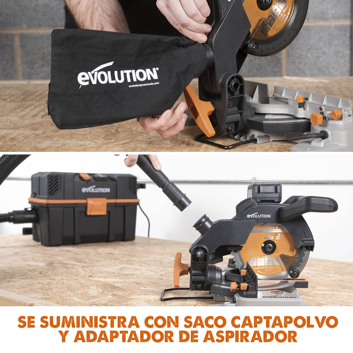 Evolution Power Tools - R185CMS-Li Sierra ingletadora, ingletadoras, Inalámbrica, ingletadora bosch profesional, engletadora para madera profesional, tronzadora, ingletadora telescopica, 185 mm