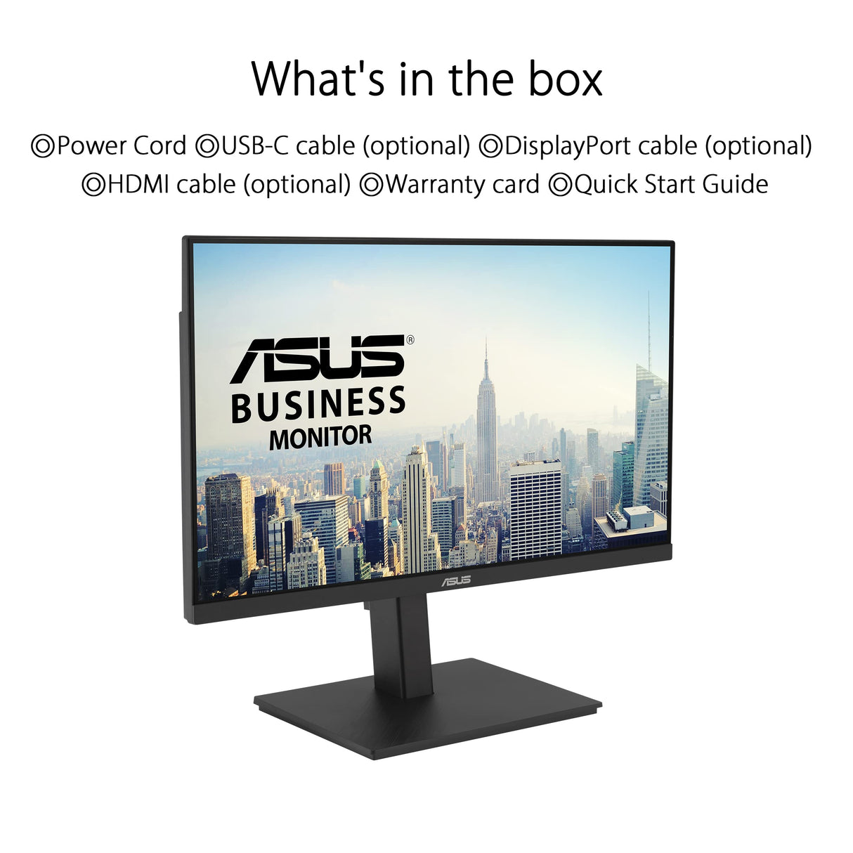 Asus VA24ECPSN Monitor Docking USB de 23.8 Pulgadas, Full HD, IPS, Sin Marco, USB-C, RJ45, 75 Hz, Adaptive-Sync, Altavoces Estéreo, Baja Luz Azul, Sin Parpadeos, Diseño Ergonómico, Montaje en Pared