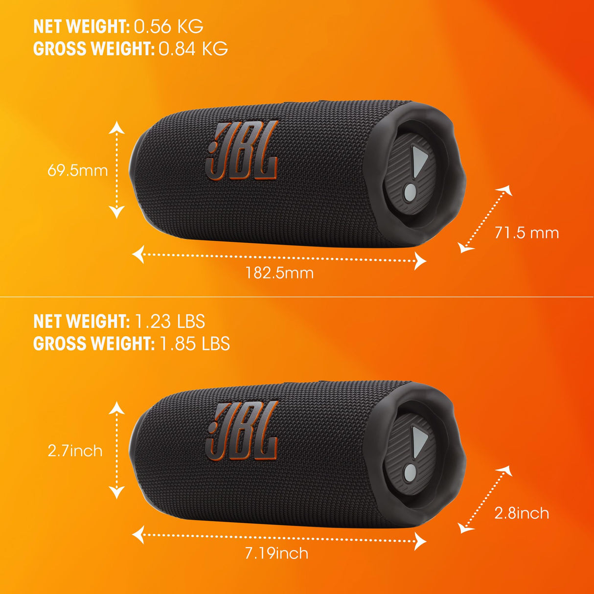 JBL Flip 7, Altavoz Bluetooth portátil inalámbrico Potente, 16h de batería, Resistente al Agua IP68, a Prueba de Polvo y caídas, Sonido Pro, AI Sound Boost, Compatible con Auracast, Rosa