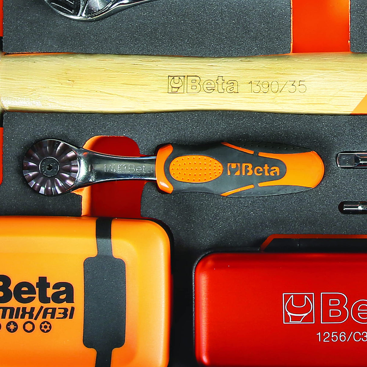Beta - 5990V3 Surtido de 116 herramientas para maletín de herramientas COMBO C99V3/2C con bandeja suave de EVA, kit compatible con la maleta de herramientas COMBO C99V3/2C no incluida, 059900003