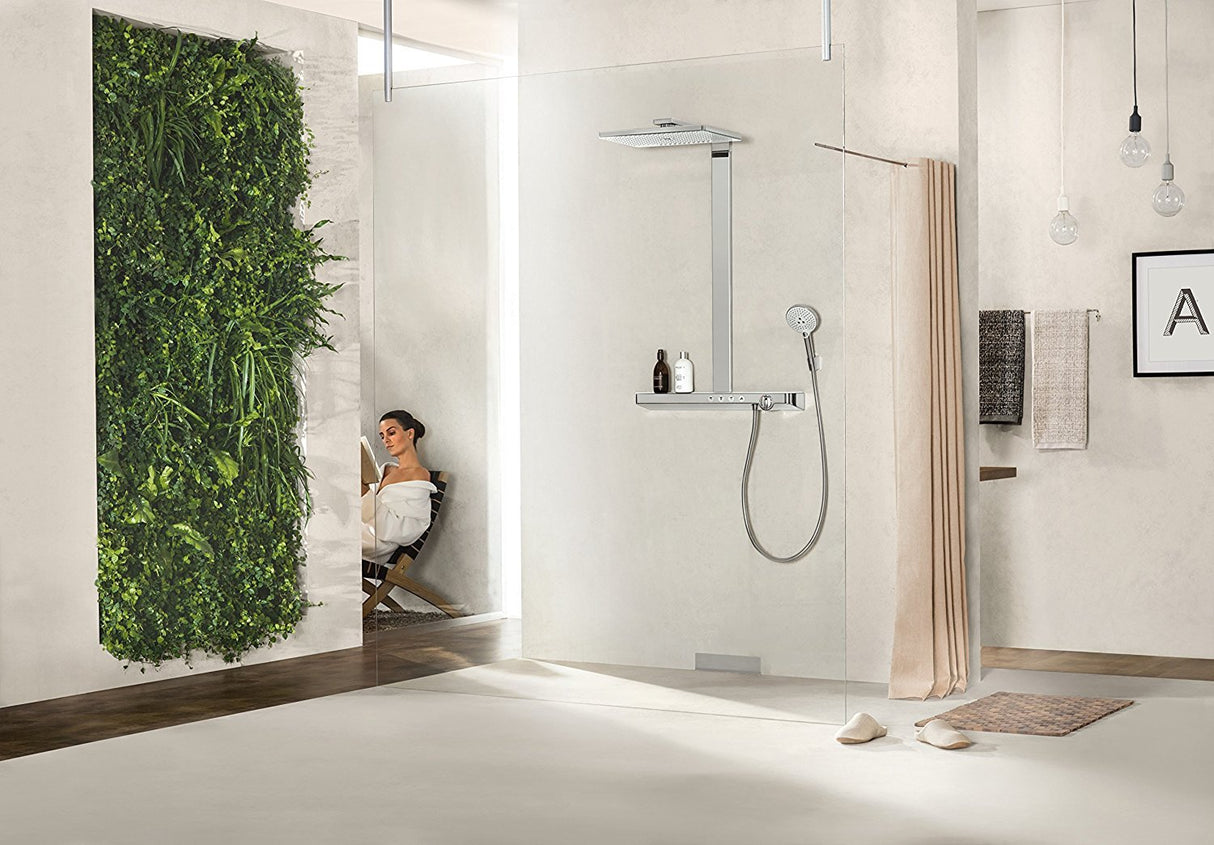 Hansgrohe 27109400 Rainmaker Select 460 columna de ducha, 4 tipos de chorro, blanco/cromo
