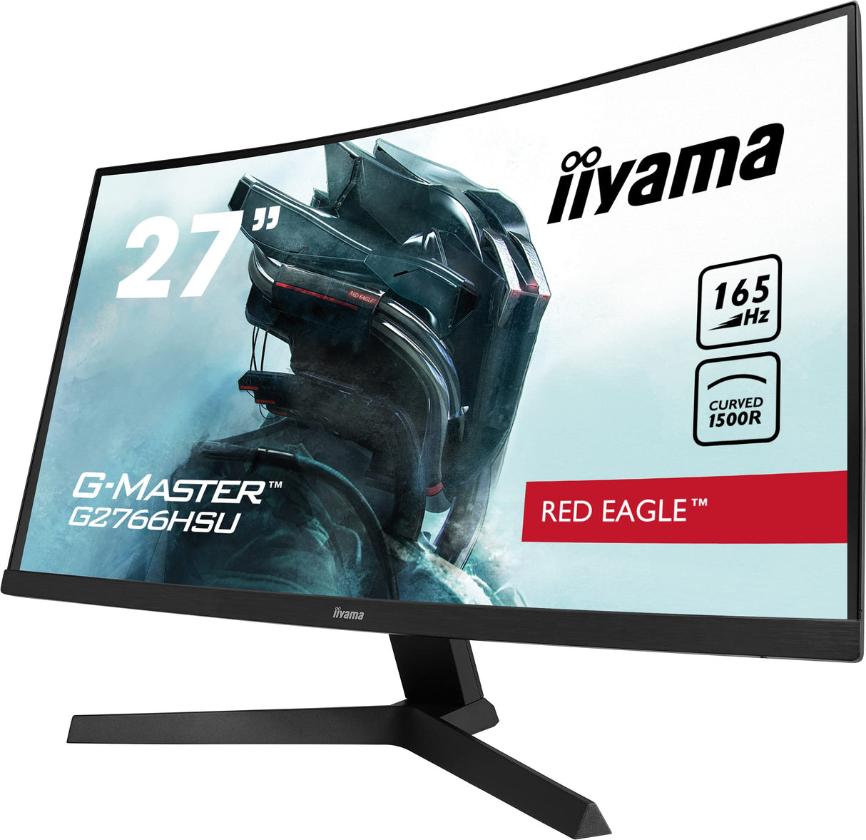 iiyama G2766HSU-B1 27" Panel VA, Curvo Gaming 1500R, G-Master Red Eagle, FreeSync Premium, 1920x1080165Hz, 250cd/m², DisplayPort, 2xHDMI, 1ms MPRT, Altavoces, USB-HUB (2x2.0), Black Tuner
