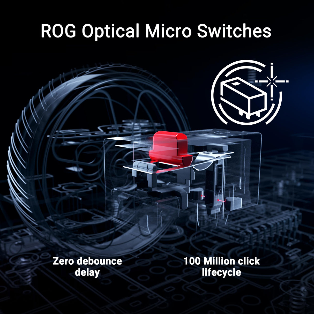 ASUS ROG Keris II Ace, Ratón Gaming inalámbrico (54g, Sensor óptico AimPoint Pro 42K, microinterruptores ópticos, SpeedNova Wireless, ROG Polling Rate Booster, Ideal para Esports y FPS), Negro