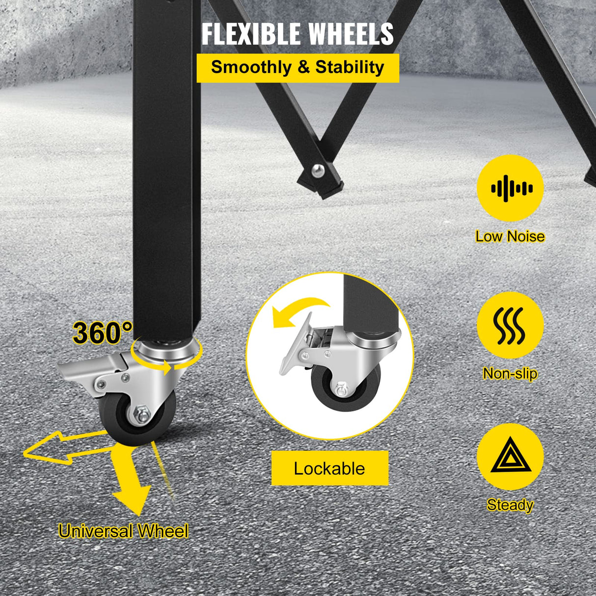 VEVOR Barrera de Seguridad Extensible Plegable Individual 1,7 x 1,26 m Valla de Escalera de Acero Enrollable 360° Puerta de Tijera o Puerta con candado, para el sótano del hogar, Garaje, Negro