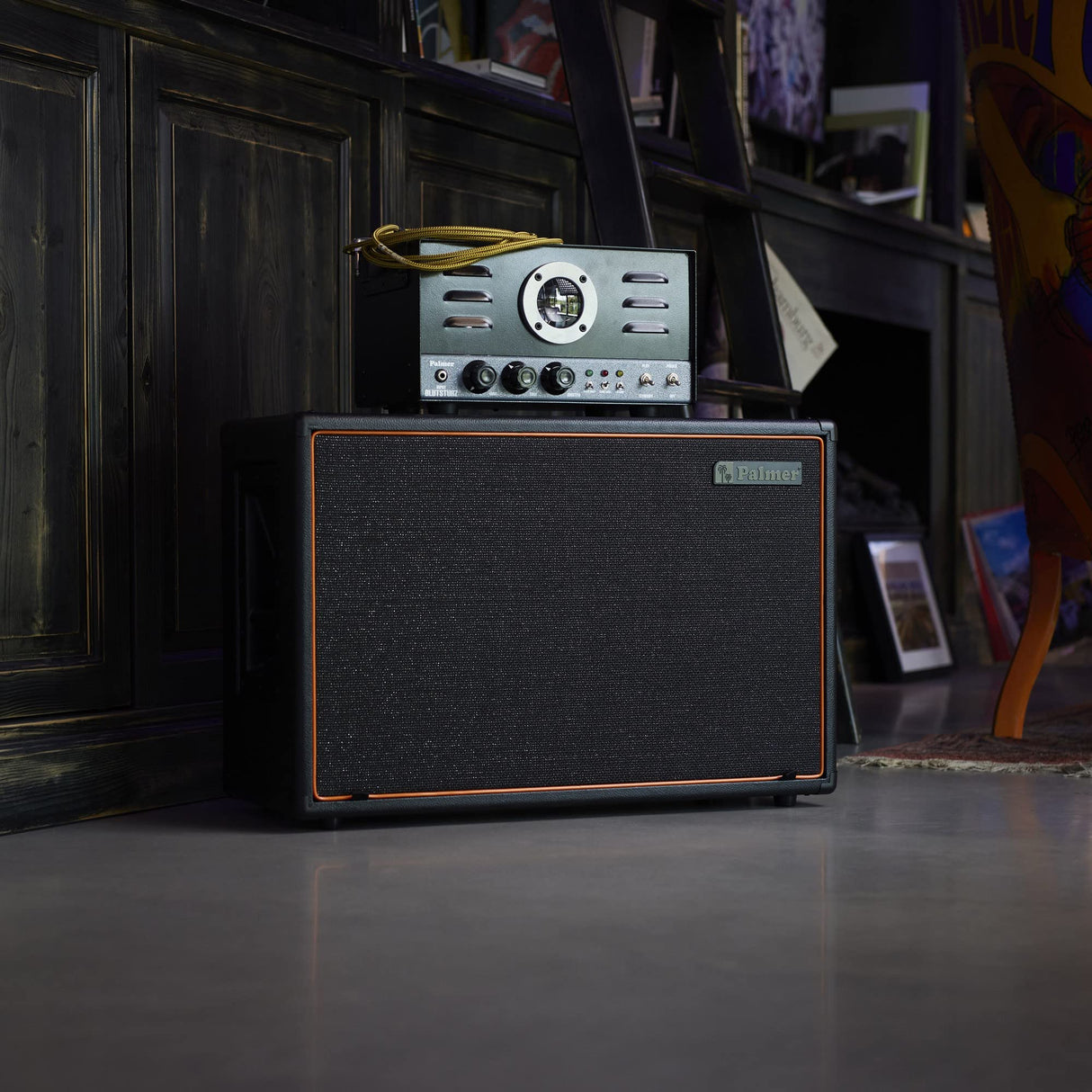 Palmer CAB 212 BX GBK - Caja de altavoces para guitarras con Celestion Greenback 2 x 12, apertura trasera