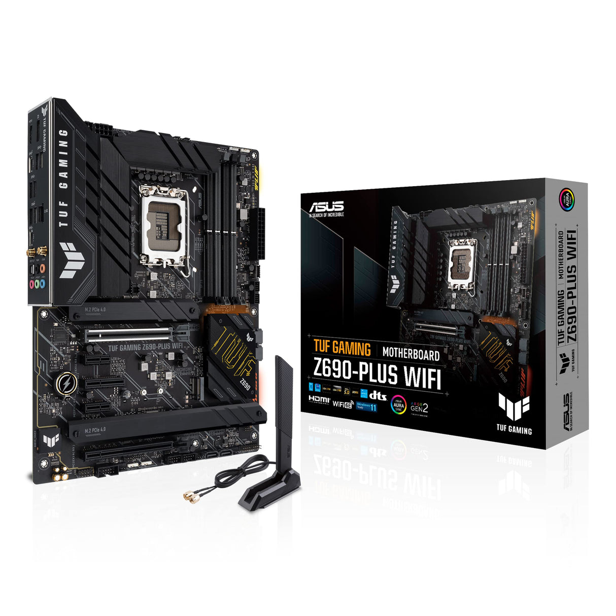 ASUS TUF Gaming Z690-PLUS WiFi - Placa Base Gaming ATX Intel Z690 LGA 1700 (VRM de 15 Fases, PCIe 5.0, RAM DDR5, 4 x M.2, Wi-Fi 6, USB 3.2 Gen. 2 de Tipo C Frontal, Thunderbolt 4 e iluminación RGB)