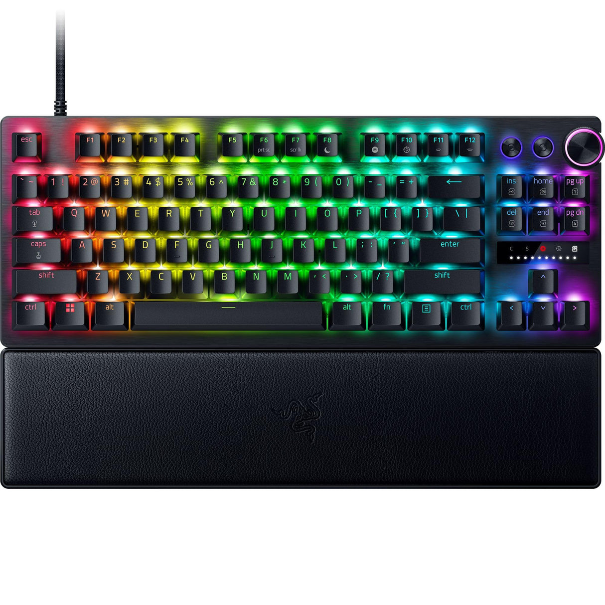Razer Huntsman V3 Pro TKL - A Teclado óptico analógico para Esports (Modalità Attivazione Rapida, Dial Digital multifunción y Botones de Control específicos) US-Layout | Negro