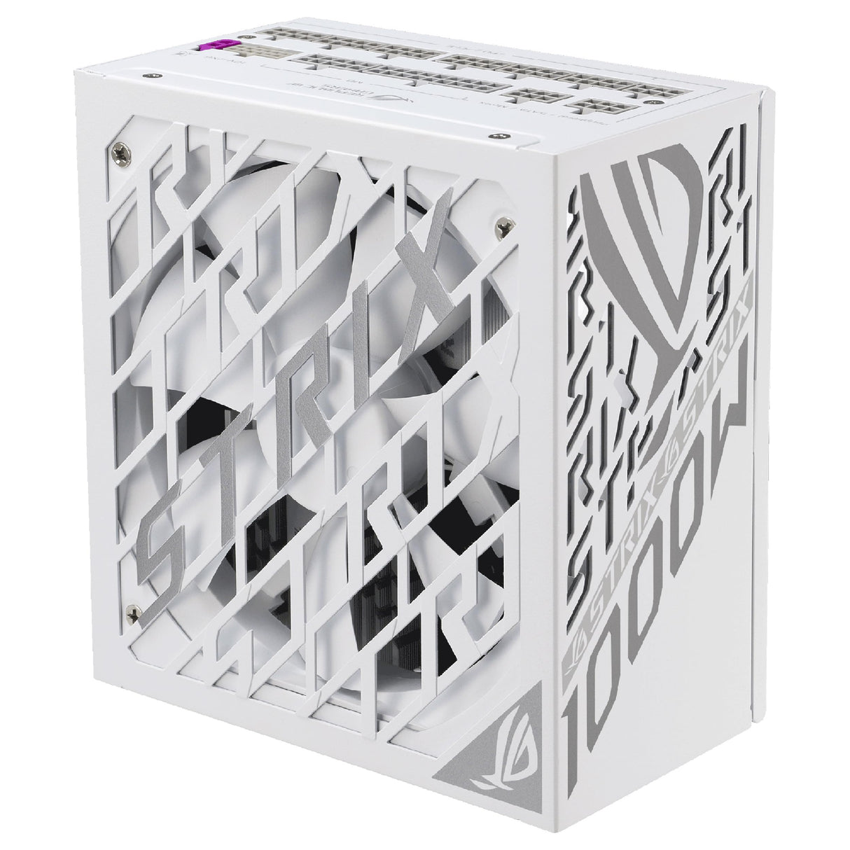 ASUS ROG Strix 1000W Platinum White Edition, Fuente de alimentación ATX Modular, 80 Plus Platinum, ATX 3.1, PCIE 5.1, Conector 12V-2x6, MOSFET GAN, estabilizador de Voltaje 'GPU-First'