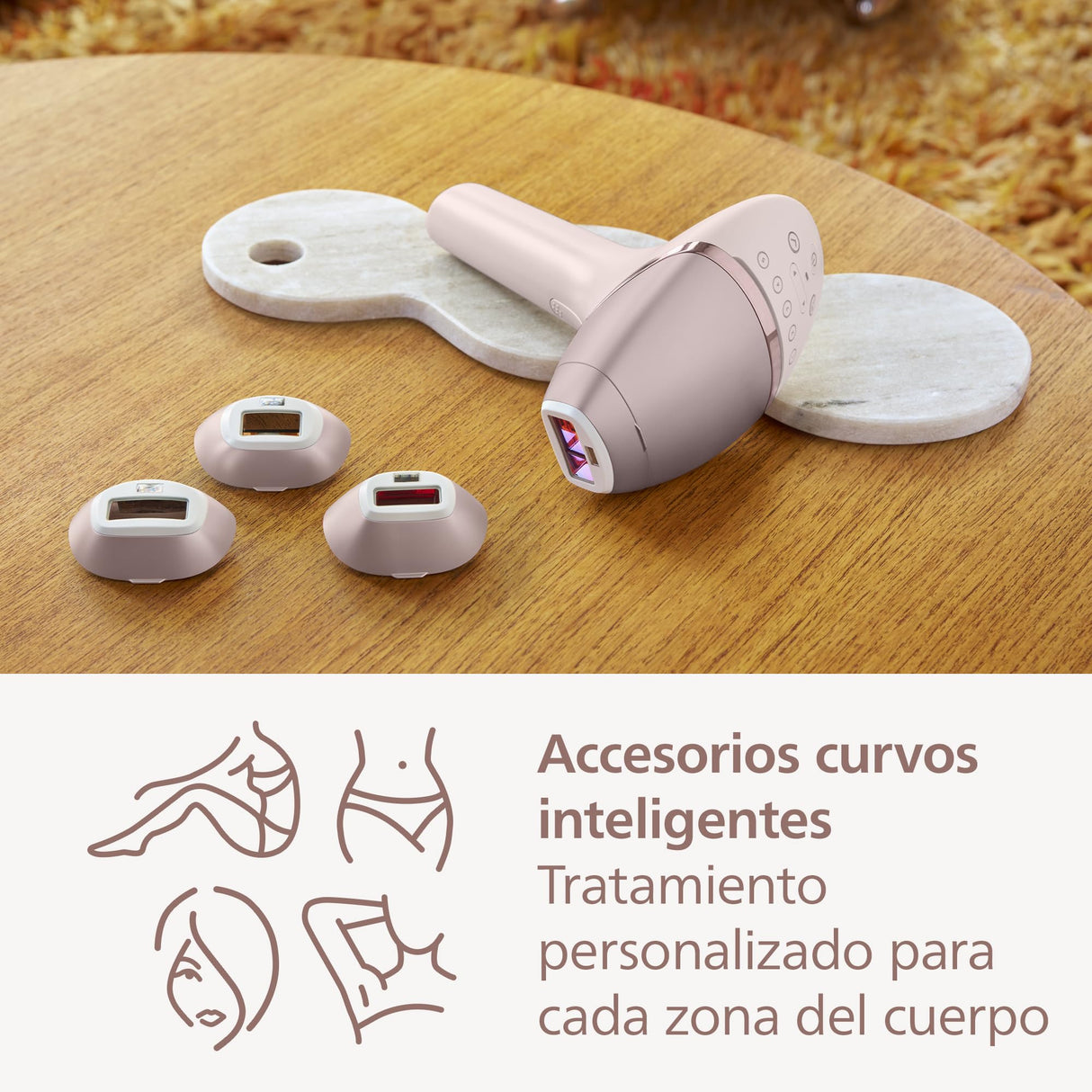 Philips Lumea Serie 9000, Depiladora Luz Pulsada, IPL, Piel Suave Desde Casa, Con Funda, Accesorios para el Cuerpo, Cara, Bikini y Axilas, Sin Cable, Alternativa a Depilación Láser. BRI957/00