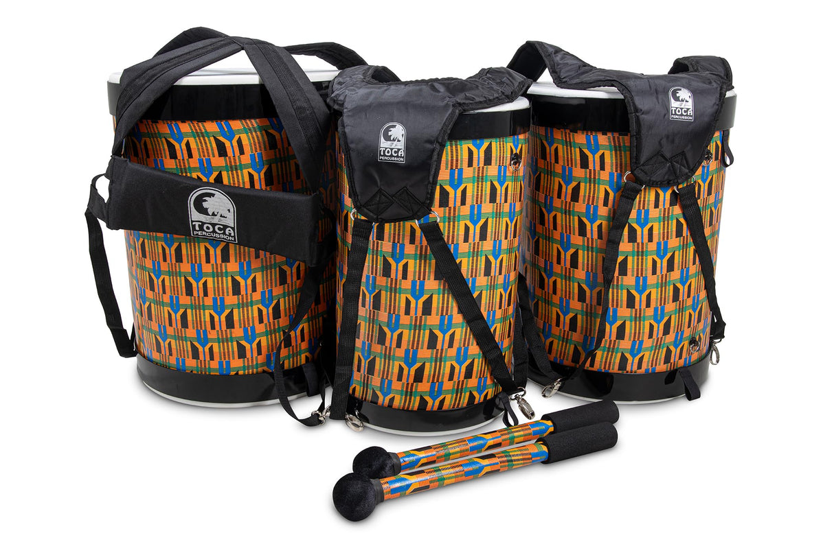 Toca Freestyle II Djun Djun Juego de 3 paños Kente de 12"/14"/16" TSSNDD-3PCK-FDP
