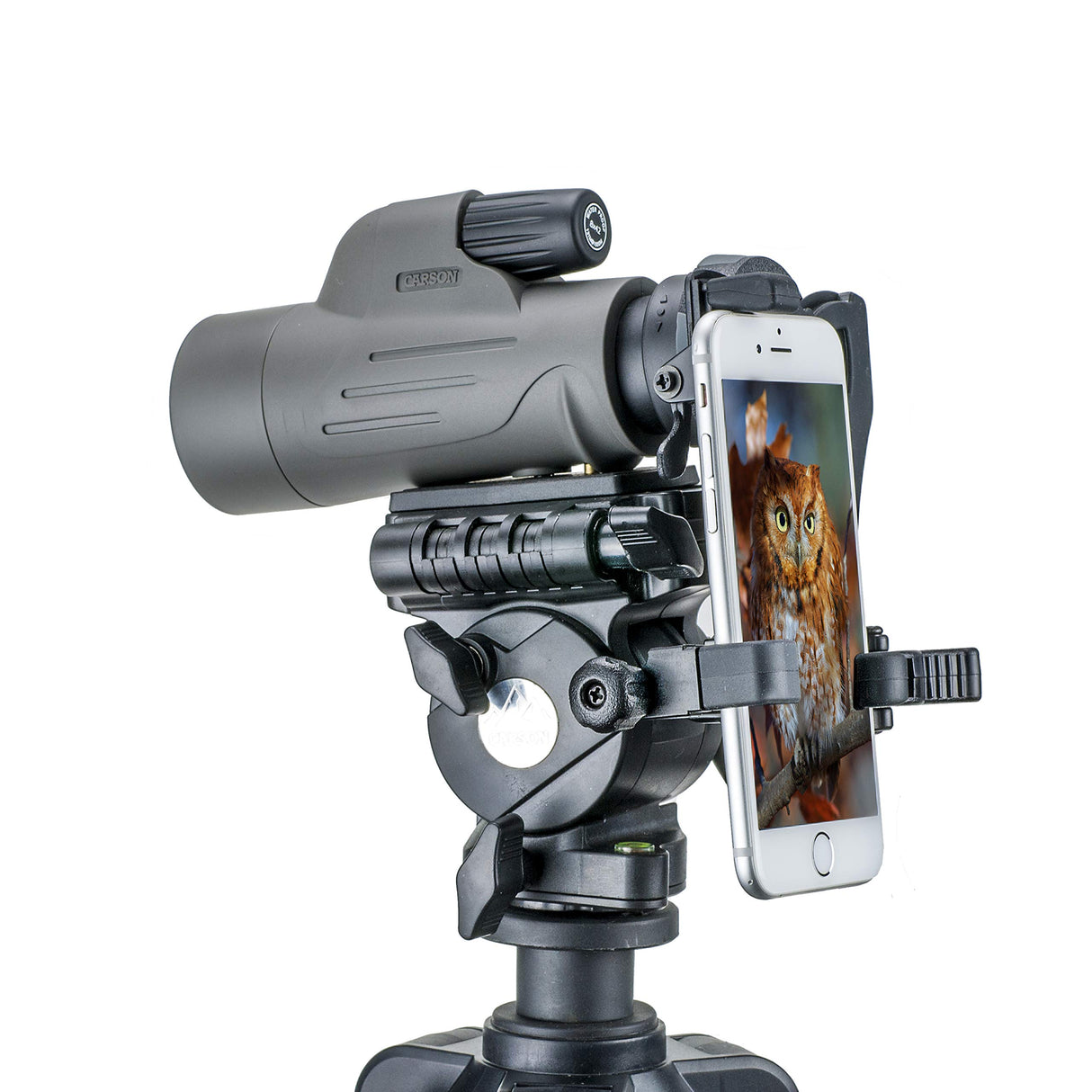 Carson MonoPix™ Monocular estanco de 8x42 mm, con Paquete de digiscoping para Smartphone (MP-842IS)